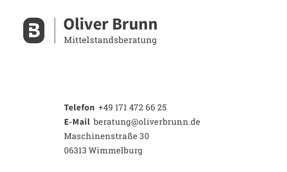 Oliver Brunn - Visitenkarte-front